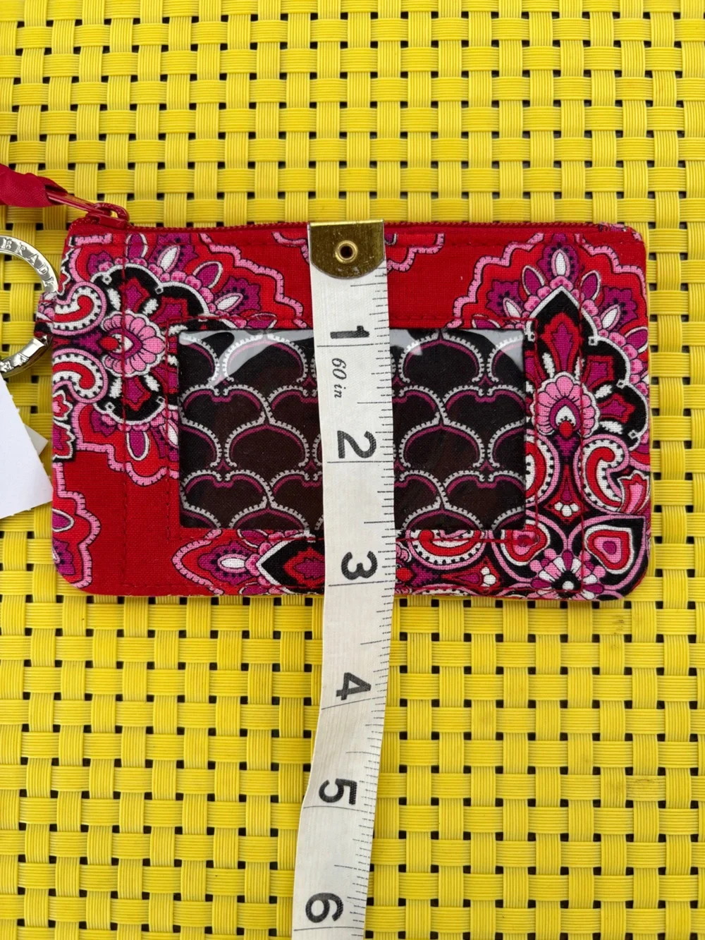 Vera Bradley Frankly Scarlet Zip ID Case NWT